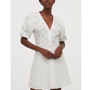 White Eyelet Dress-H&M-Size S